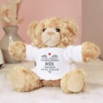 Personalised Scribble Heart Design Plush Teddy Bear - Image 4