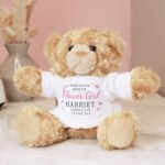 Personalised Pink Any Message Plush Teddy Bear
