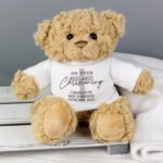Personalised 'On Your Christening' Cross Motif Plush Teddy Bear - Image 2