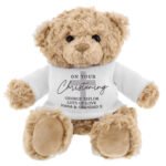 Personalised 'On Your Christening' Cross Motif Plush Teddy Bear - Image 4