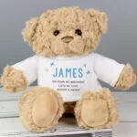 Personalised Blue Name & Message Plush Teddy Bear - Image 3