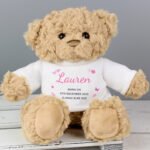 Personalised Pink Name & Message Plush Teddy Bear - Image 2