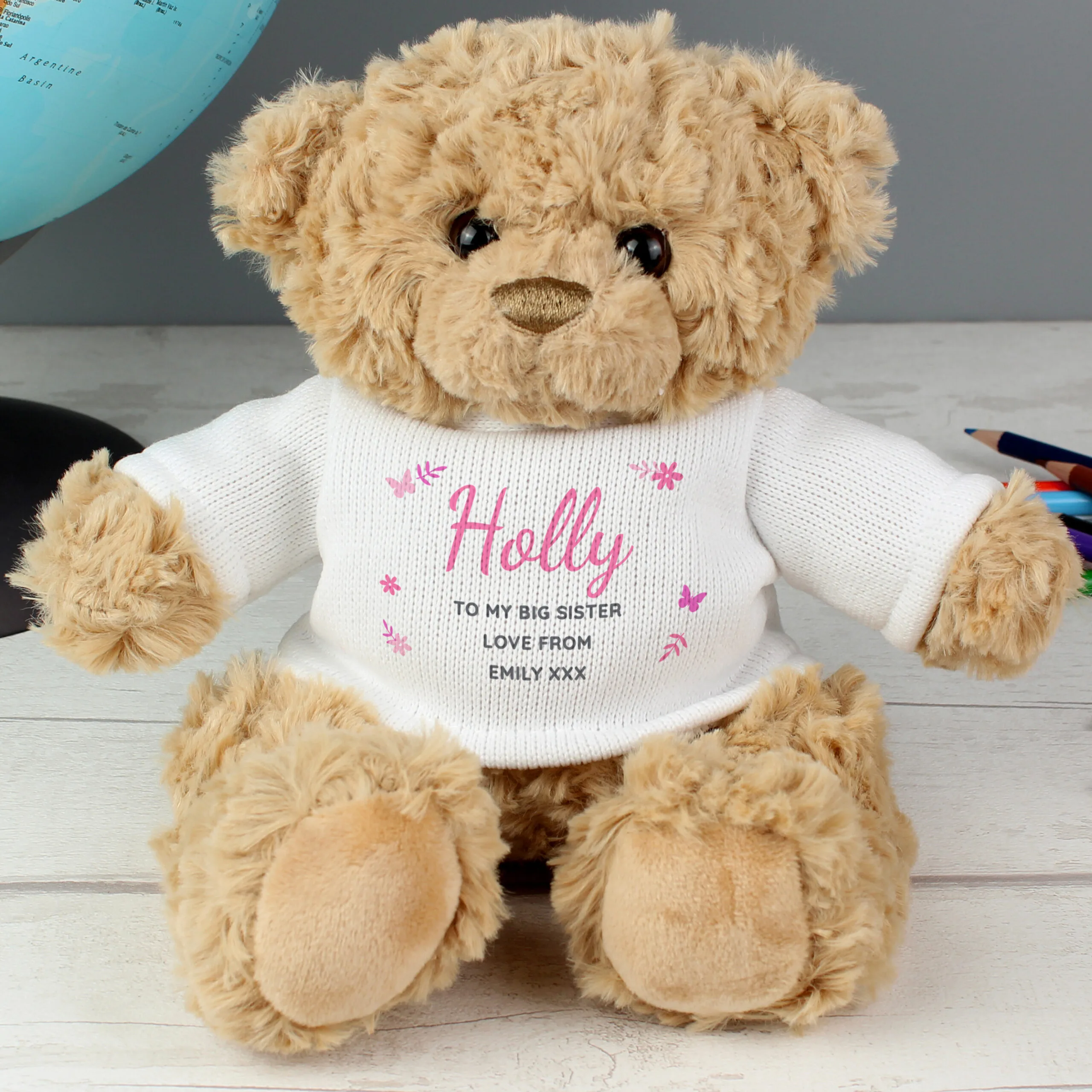 Personalised Pink Name & Message Plush Teddy Bear - Image 5