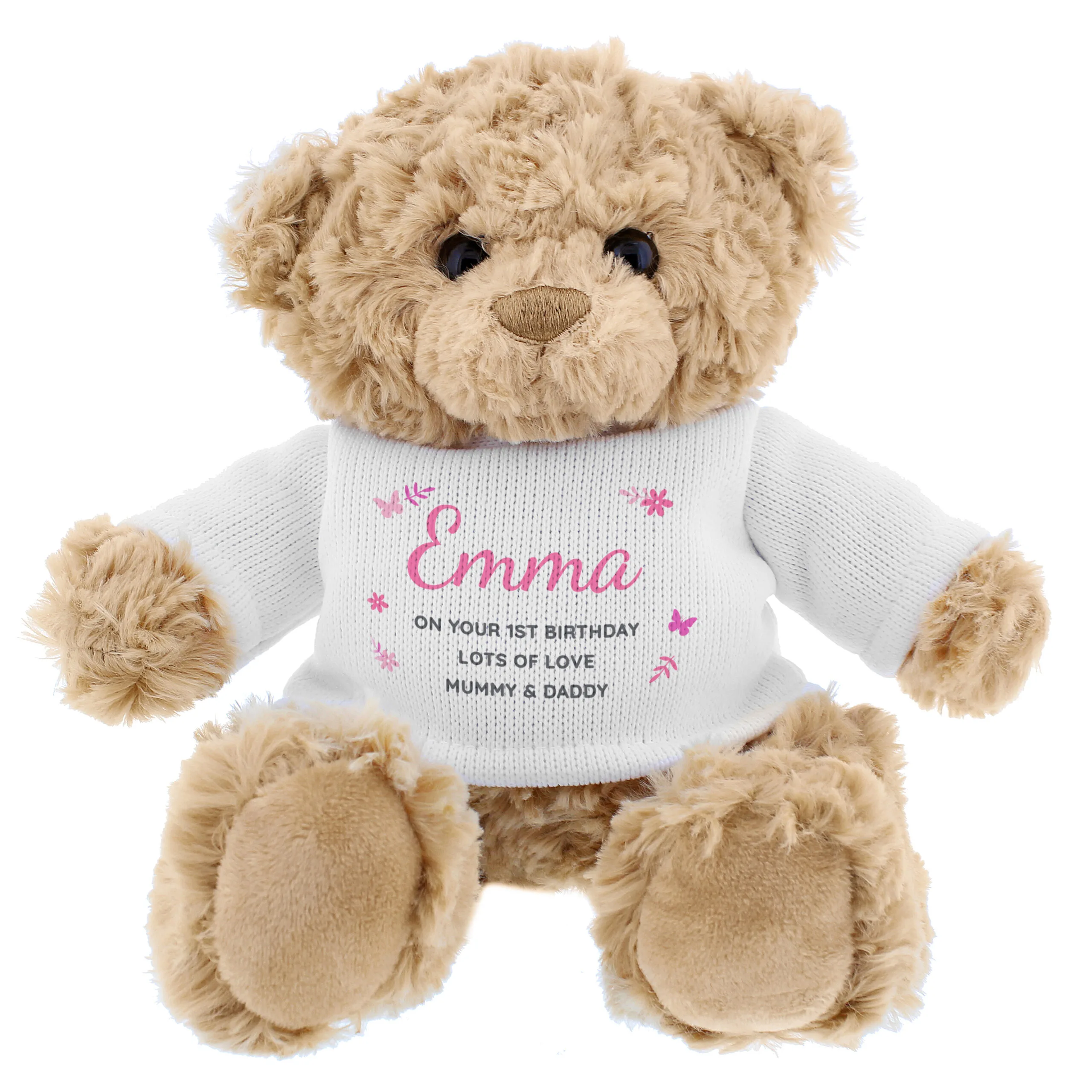 Personalised Pink Name & Message Plush Teddy Bear - Image 4