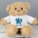Personalised Blue Star Big Age Birthday Plush Teddy Bear - Image 2