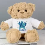 Personalised Blue Star Big Age Birthday Plush Teddy Bear - Image 2