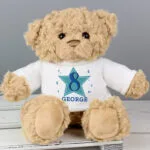 Personalised Blue Star Big Age Birthday Plush Teddy Bear - Image 3