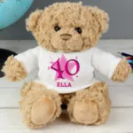 Personalised Pink Star Big Age Birthday Plush Teddy Bear - Image 3
