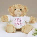 Personalised 'I Love You' Hearts Design Plush Teddy Bear - Image 4