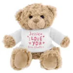 Personalised 'I Love You' Hearts Design Plush Teddy Bear - Image 7