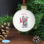 Personalised Me to You Christmas Present Ceramic Bauble - Image 2