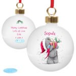 Personalised Me to You Christmas Present Ceramic Bauble - Image 3