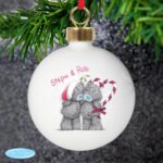 Personalised Me to You Couples Ceramic Christmas Bauble - Image 2