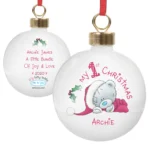 Personalised Me to You 'My 1st Christmas' Ceramic Bauble - Image 3