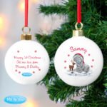 Personalised Me to You Reindeer Design Ceramic Christmas Bauble - Image 2
