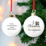 Personalised '1st Christmas in Our New Home' Ceramic Bauble