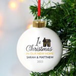 Personalised '1st Christmas in Our New Home' Ceramic Bauble - Image 2