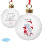 Personalised Tiny Tatty Teddy '1st Christmas' Ceramic Bauble - Image 4