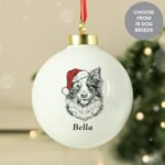Personalised Dog Breed Design Ceramic Christmas Bauble - Image 7