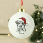 Personalised Dog Breed Design Ceramic Christmas Bauble - Image 5