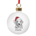 Personalised Dog Breed Design Ceramic Christmas Bauble - Image 8