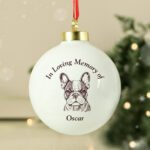 Personalised 'In Loving Memory' Dog Breed Design Memorial Ceramic Christmas Bauble - Image 6