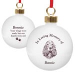 Personalised 'In Loving Memory' Dog Breed Design Memorial Ceramic Christmas Bauble - Image 8