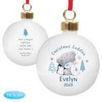 Personalised Tiny Tatty Teddy Winter Explorer Ceramic Christmas Bauble - Image 5