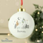 Personalised The Snowman Magical Adventure Ceramic Christmas Bauble - Image 2