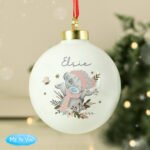 Personalised Me to You Cosy Winter Design Ceramic Christmas Bauble - Image 2