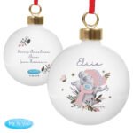 Personalised Me to You Cosy Winter Design Ceramic Christmas Bauble - Image 4