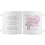 Personalised 'I'm Glad That You're My Godmother' Pink Heart Ceramic Mug - Image 3