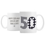 Personalised Monotone Numbers Design Ceramic Mug - Image 2