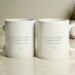 Personalised Heart Motif Couples Ceramic Mug Set - Image 2