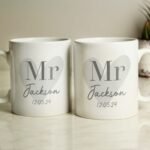 Personalised Heart Motif Couples Ceramic Mug Set - Image 3