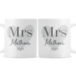 Personalised Heart Motif Couples Ceramic Mug Set - Image 6
