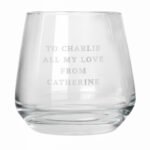 Personalised Any Message Glass Tumbler - Image 5