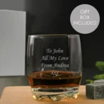 Personalised Any Message Glass Whisky Tumbler - Image 2