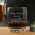 Personalised Any Message Glass Whisky Tumbler - Image 5