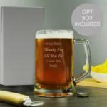 Personalised Any Message Pint Stern Glass Tankard - Image 2