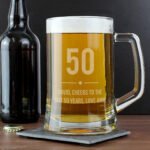 Personalised Birthday Big Age Pint Stern Glass Tankard - Image 5
