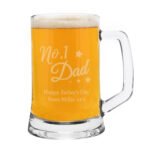 Personalised 'No.1 Dad' Pint Stern Glass Tankard - Image 3