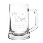 Personalised 'No.1 Dad' Pint Stern Glass Tankard - Image 4