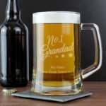 Personalised 'No.1 Grandad' Pint Stern Glass Tankard