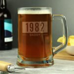 Personalised Name & Year Pint Stern Glass Tankard