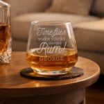 Personalised 'Time Flies When You're Having Rum' Glass Tumbler - Image 4