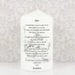 Personalised Godparent Poem Pillar Candle - Image 2