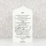 Personalised Godparent Poem Pillar Candle - Image 2
