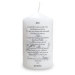 Personalised Godparent Poem Pillar Candle - Image 3