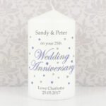 Personalised 'On Your Wedding Anniversary' Pillar Candle - Image 2